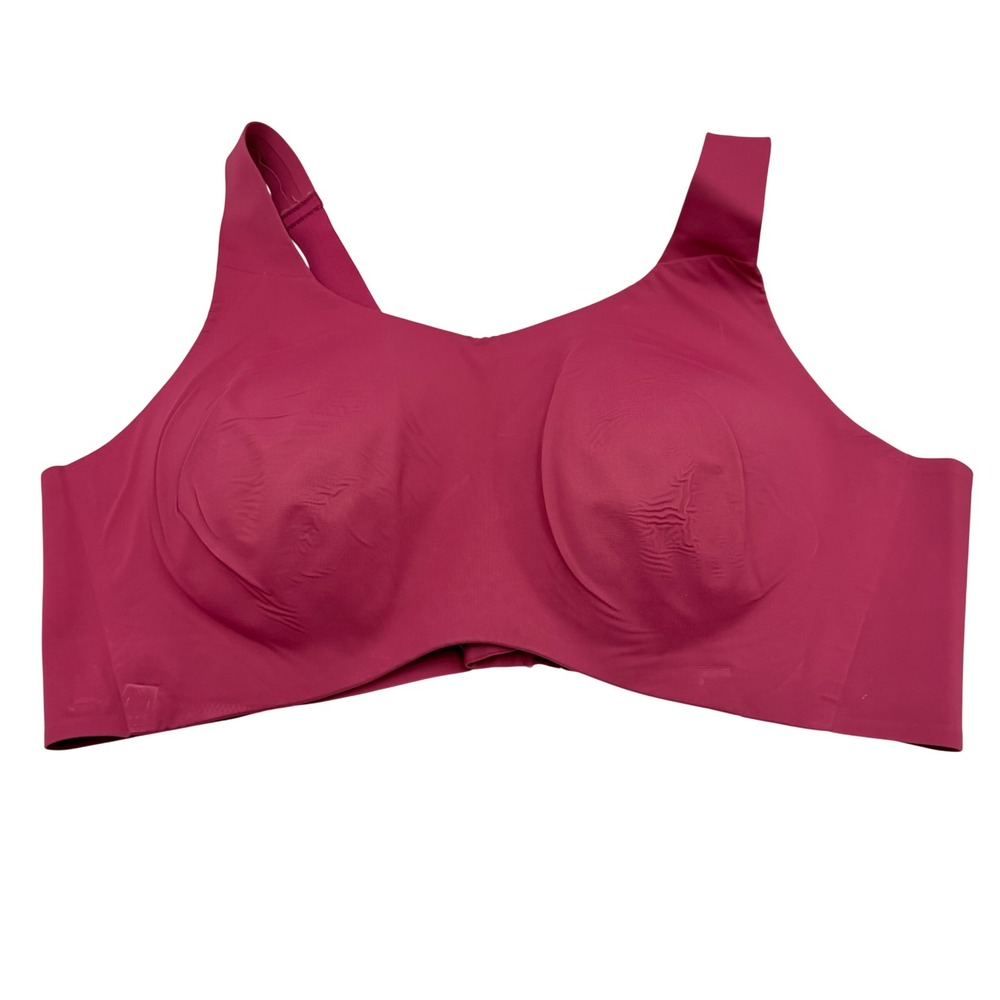 Knix Catalyst‎ Wireless Sports Bra Magenta Adjustable Straps High Impact Sz 8